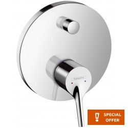 Shower tap Wall-mounted external part 2 way material: Brass mixer With plate without hand shower, hose and holder iBOX, color: Chrome surface: Glossy Wall-mounted - external part