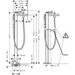 Bathtub tap Floor-standing external part material: Brass, color: Black surface: Matt Floor standing Bathtub tap Floor-standing external part material: Brass, color: Black surface: Matt Floor standing