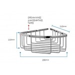 Σπογγοθήκη από ορείχαλκο γωνιακή μονή 29x21x11, χρώμα: Χρωμέ επιφάνεια: Γυαλιστερή Σπογγοθήκες Σπογγοθήκη από ορείχαλκο γωνιακή μονή 29x21x11, χρώμα: Χρωμέ επιφάνεια: Γυαλιστερή Σπογγοθήκες