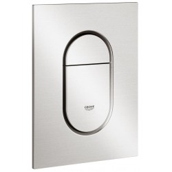 Πλακέτα εντοιχιζόμενου καζανακίου supersteel από ABS διπλής ενέργειας με πνευματικό μηχανισμό, χρώμα: Χρωμέ επιφάνεια: Βουρτσισμένη Πλακέτες