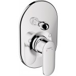 Shower tap Wall-mounted concealed - complete set 2 way material: Brass mixer With plate without hand shower, hose and holder, color: Chrome surface: Glossy