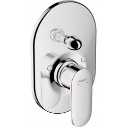 Shower tap Wall-mounted concealed - complete set 2 way material: Brass mixer With plate without hand shower, hose and holder, color: Chrome surface: Glossy