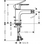 Bidet mixer material: Brass, color: Black surface: Matt Deck-mounted Bidet mixer material: Brass, color: Black surface: Matt Deck-mounted