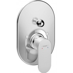Shower tap Wall-mounted concealed - complete set 2 way material: Brass mixer With plate without hand shower, hose and holder, color: Chrome surface: Glossy Wall-mounted - external part