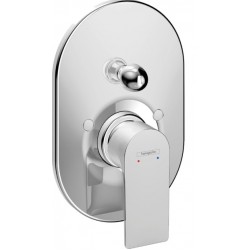 Μπαταρία ντουζιέρας εντοιχιζόμενη 2 εξόδων αναμεικτική από ορείχαλκο με πλακέτα κομπλέ, χρώμα: Χρωμέ επιφάνεια: Γυαλιστερή Εντοιχιζόμενες εξωτερικό μέρος