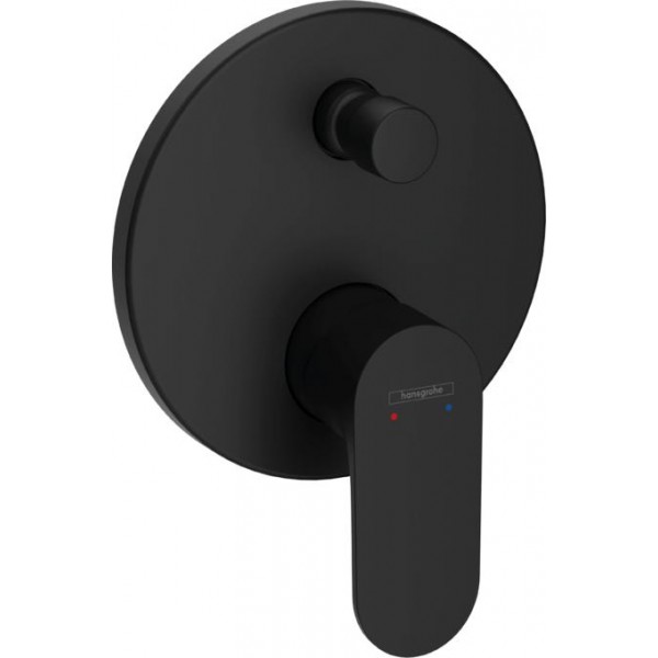 Shower tap Wall-mounted external part 2 way material: Brass mixer With plate without hand shower, hose and holder, color: Black surface: Matt Wall-mounted - external part Shower tap Wall-mounted external part 2 way material: Brass mixer With plate without hand shower, hose and holder, color: Black surface: Matt Wall-mounted - external part