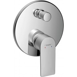 Shower tap Wall-mounted external part 2 way material: Brass mixer With plate without hand shower, hose and holder, color: Chrome surface: Glossy Wall-mounted - external part