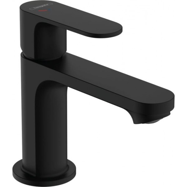 Wash basin tap Deck-mounted material: Brass mixer With pop-up waste set Μ size 80, coolstart, color: Black surface: Matt Deck-mounted Wash basin tap Deck-mounted material: Brass mixer With pop-up waste set Μ size 80, coolstart, color: Black surface: Matt Deck-mounted
