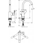Wash basin tap Deck-mounted L size material: Brass mixer With pop-up waste set 210, color: Black surface: Matt Deck-mounted Wash basin tap Deck-mounted L size material: Brass mixer With pop-up waste set 210, color: Black surface: Matt Deck-mounted