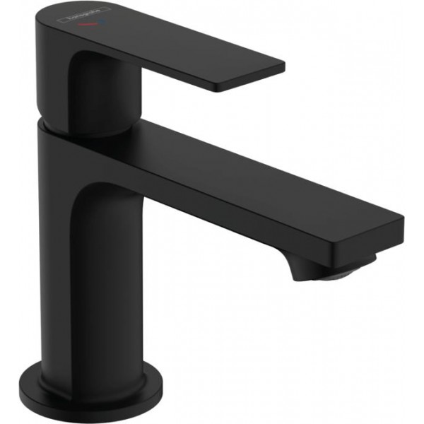 Wash basin tap Deck-mounted material: Brass mixer With pop-up waste set Μ size 80, coolstart, color: Black surface: Matt Deck-mounted Wash basin tap Deck-mounted material: Brass mixer With pop-up waste set Μ size 80, coolstart, color: Black surface: Matt Deck-mounted