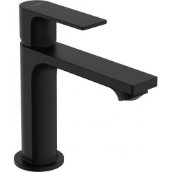 Wash basin tap Deck-mounted material: Brass mixer With pop-up waste set Μ size 110, color: Black surface: Matt Deck-mounted