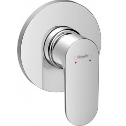 Shower tap Wall-mounted concealed - complete set 1 way material: Brass mixer With plate without hand shower, hose and holder, color: Chrome surface: Glossy Wall-mounted - external part