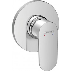 Shower tap Wall-mounted external part 1 way material: Brass mixer With plate without hand shower, hose and holder, color: Chrome surface: Glossy