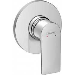Shower tap Wall-mounted external part 1 way material: Brass mixer With plate without hand shower, hose and holder, color: Chrome surface: Glossy