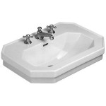 Washbasin Wall-mounted 70x50x19 With 1 bowl With overflow / no pedestal With three holes material: Porcelain, color: White surface: Glossy Wall-mounted