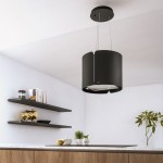 Απορροφητήρας καμινάδα κεντρική 42cm 250 W, χρώμα: Μαύρο Καμινάδες κεντρικές