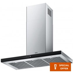 Απορροφητήρας καμινάδα επίτοιχη 90cm 270 W, χρώμα: Χρωμέ Καμινάδες επίτοιχες