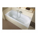 Bathtub Rectangular 170x70 material: Quaryl Quaryl, White Alpin, color: White no grab bars surface: Glossy Rectangular