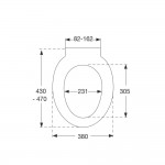 Toilet-seat soft closing, style: Wrapover Ceramic Plus, original seat Villeroy & Boch, color: White Toilet seats & covers