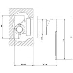 Wash basin tap Wall-mounted - concealed part mixer Wall-mounted - concealed part