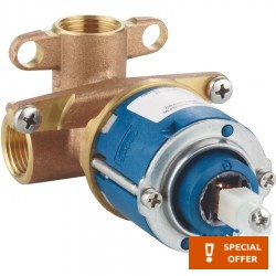 Shower tap Wall-mounted concealed part 1 way for cartridge taps 46 mm