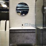 Bathroom furniture set with washbasin 99x55x45 material: Wood composite wall mounted, color: Grey Bathroom furniture sets Bathroom furniture set with washbasin 99x55x45 material: Wood composite wall mounted, color: Grey Bathroom furniture sets