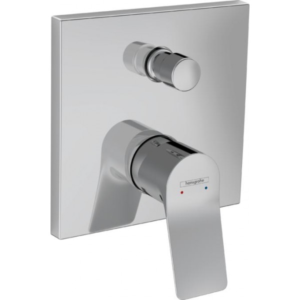 Shower tap Wall-mounted external part 2 way material: Brass mixer With plate without hand shower, hose and holder iBOX, color: Chrome surface: Glossy Wall-mounted - external part