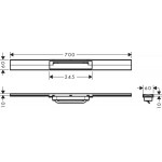 Shower channel cover material: Inox, color: Black Linear shower drains Shower channel cover material: Inox, color: Black Linear shower drains