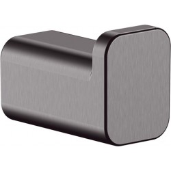Hook Flat wall mounted material: Brass single 1,6x2,1x3cm, brushed black chrome, color: Dark Grey surface: Brushed