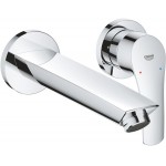 Wash basin tap Wall-mounted - external part 2 holes mixer Without waste, color: Chrome material: Brass surface: Glossy Wall-mounted - external part Wash basin tap Wall-mounted - external part 2 holes mixer Without waste, color: Chrome material: Brass surface: Glossy Wall-mounted - external part