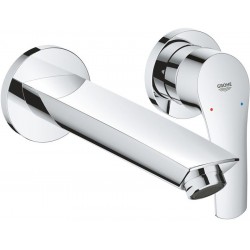 Wash basin tap Wall-mounted - external part 2 holes mixer Without waste, color: Chrome material: Brass surface: Glossy