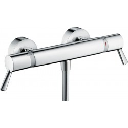 Shower tap Wall-mounted exposed material: Brass thermostatic without hand shower, hose and holder Comfort Care, color: Chrome surface: Glossy Wall-mouned exposed