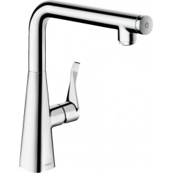 Kitchen tap Deck-mounted material: Brass, color: Chrome surface: Glossy Deck-mounted