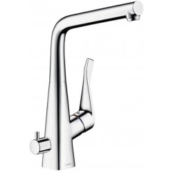 Kitchen tap Deck-mounted material: Brass, color: Chrome surface: Glossy Deck-mounted
