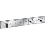 Shower tap Wall-mounted external part 4 way material: Brass thermostatic with holder With plate with separate exits, color: Chrome surface: Glossy Wall-mounted - external part Shower tap Wall-mounted external part 4 way material: Brass thermostatic with holder With plate with separate exits, color: Chrome surface: Glossy Wall-mounted - external part