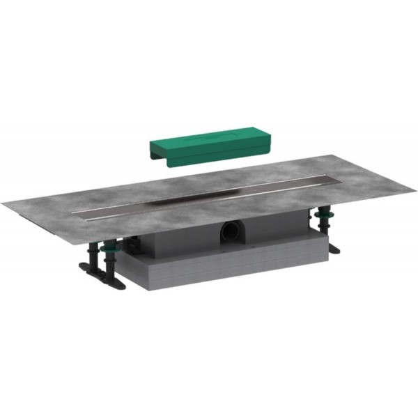 Αυλάκι ντουζιέρας (σχάρα) 600 για τοποθέτηση flat, εσωτερικό μέρος από πλαστικό 60cm Αυλάκια ντουζιέρας