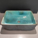 Washbasin Free standing 50x38x13 material: Ceramic Without hole Without overflow, color: Green surface: Glossy Free standing
