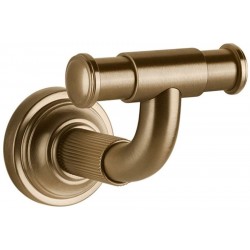 Άγκιστρο από ορείχαλκο διπλό Warm bronze brushed PVD, χρώμα: Μπρονζέ επιφάνεια: Βουρτσισμένη