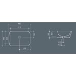 Washbasin Free standing 55x35x18 material: Porcelain Without hole Without overflow Bianco Glossy, color: White surface: Glossy Free standing Washbasin Free standing 55x35x18 material: Porcelain Without hole Without overflow Bianco Glossy, color: White surface: Glossy Free standing