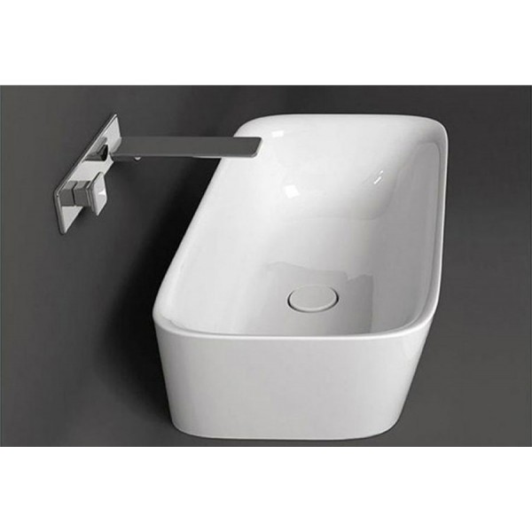Washbasin Free standing 55x35x18 material: Porcelain Without hole Without overflow Bianco Glossy, color: White surface: Glossy Free standing Washbasin Free standing 55x35x18 material: Porcelain Without hole Without overflow Bianco Glossy, color: White surface: Glossy Free standing