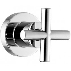 Διακόπτης εντοιχιζόμενος έντασης ροής μπαταρίας ντουζιέρας εξωτερικό μέρος από ορείχαλκο επιφάνεια: Γυαλιστερή με λαβή cross, χρώμα: Χρωμέ Διακόπτες έντασης ροής νερού