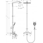 Bathtub tap with showerpipe and overhead shower Wall-mounted material: Brass thermostatic 360, color: Chrome surface: Glossy Wall-mounted exposed with showerpipe and overhead shower Bathtub tap with showerpipe and overhead shower Wall-mounted material: Brass thermostatic 360, color: Chrome surface: Glossy Wall-mounted exposed with showerpipe and overhead shower