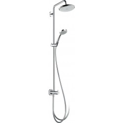 Shower slider rail with head material: Brass With diverter, color: Chrome surface: Glossy Shower rails with head