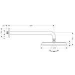 Shower head Wall-mounted 24x24 material: Brass, style: 1 spray, color: Chrome surface: Glossy Overhead showers Shower head Wall-mounted 24x24 material: Brass, style: 1 spray, color: Chrome surface: Glossy Overhead showers