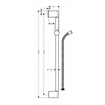 Shower slider rail 65cm material: Brass Crometta Metalflex160cm with hose, color: Chrome surface: Glossy Shower slider rails Shower slider rail 65cm material: Brass Crometta Metalflex160cm with hose, color: Chrome surface: Glossy Shower slider rails