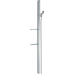 Shower slider rail 150cm material: Brass E with hose & soap holder, color: Chrome surface: Glossy