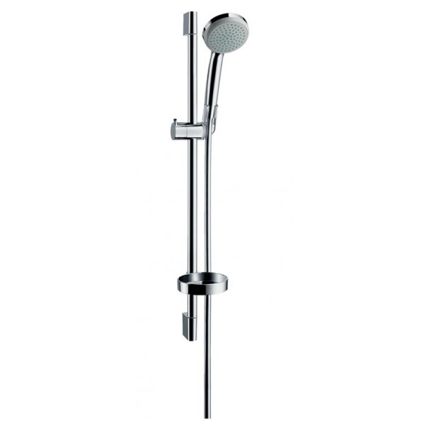 Shower slider rail 65cm material: Brass Mono with hand shower, hose & soap holder, color: Chrome surface: Glossy Shower slider rails Shower slider rail 65cm material: Brass Mono with hand shower, hose & soap holder, color: Chrome surface: Glossy Shower slider rails