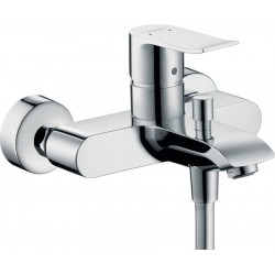 Bathtub tap Wall-mounted exposed material: Brass without hand shower, hose and holder mixer, color: Chrome surface: Glossy Wall-mouned exposed
