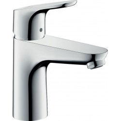 Wash basin tap Deck-mounted material: Brass mixer With pop-up waste set Μ size 100 CoolStart, color: Chrome surface: Glossy Deck-mounted