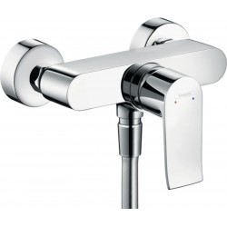 Shower tap Wall-mounted exposed material: Brass mixer without hand shower, hose and holder, color: Chrome surface: Glossy Wall-mouned exposed